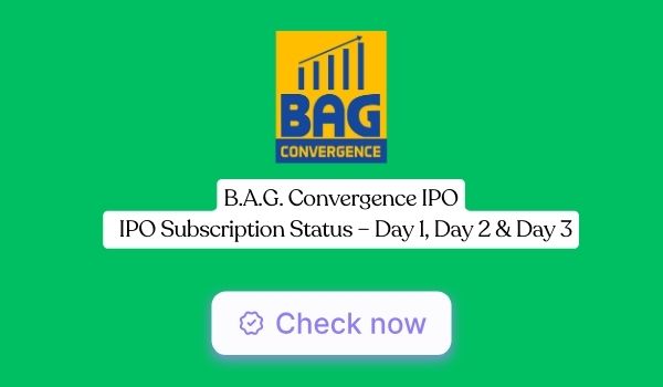 BAG convergence IPO subscription status