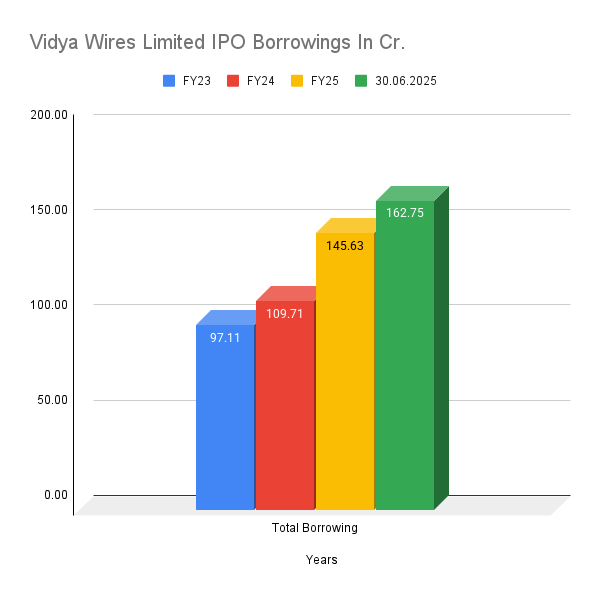 Vidya Wires Limited IPO Borrowings In Cr (1) Vidya Wires Limited IPO Borrowings In Cr