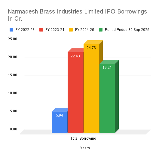 Narmadesh Brass Industries Limited IPO Borrowings In Cr