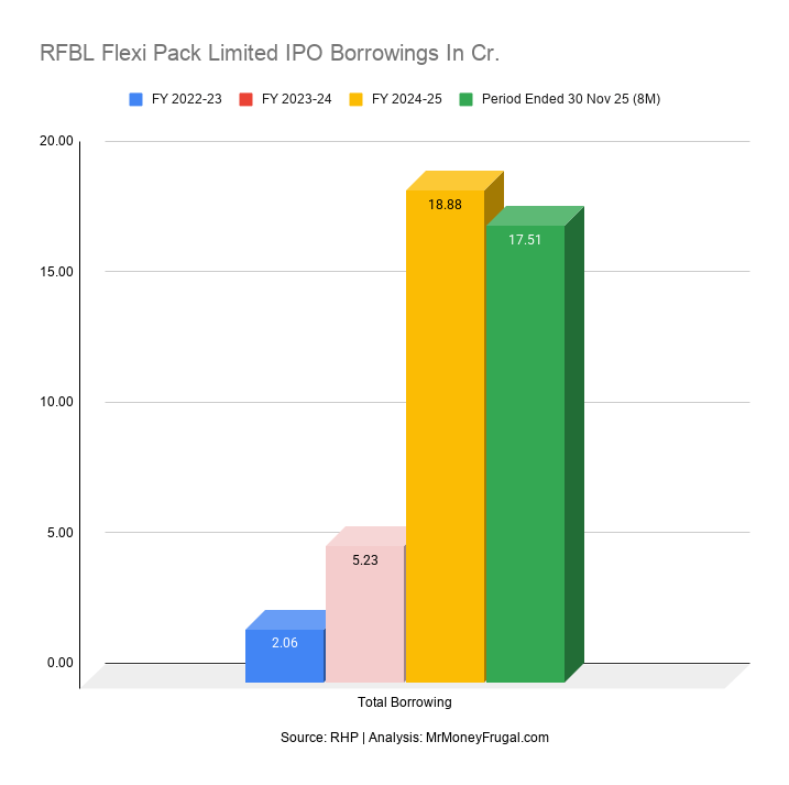 RFBL Flexi Pack Limited IPO Borrowings In Cr