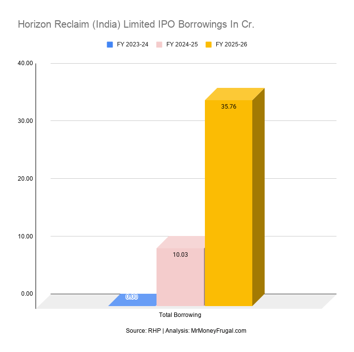 Horizon Reclaim (India) Limited IPO Borrowings In Cr