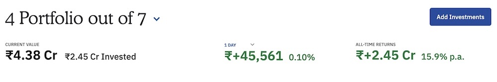 my investment CAGR CAGR of my investment done through SIP has given over 15% returns